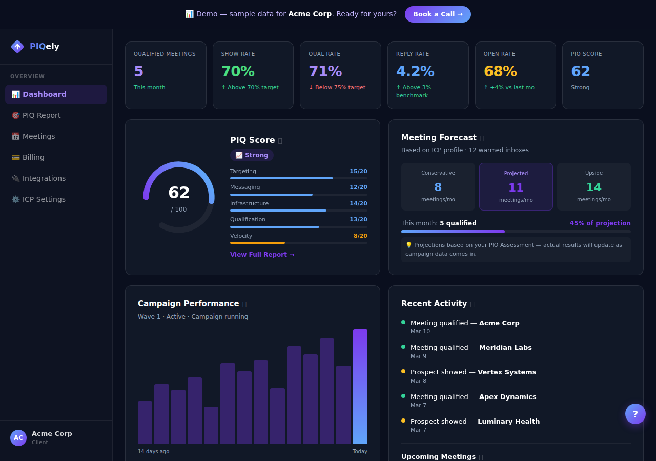 Your Piqely Dashboard